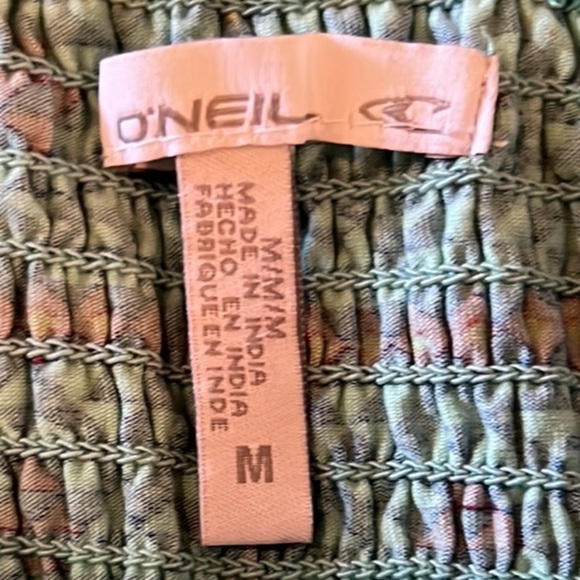 198. O’Neill Strapless Top with Sweetheart Neck in Blue, Size Medium - Picture 8 of 11